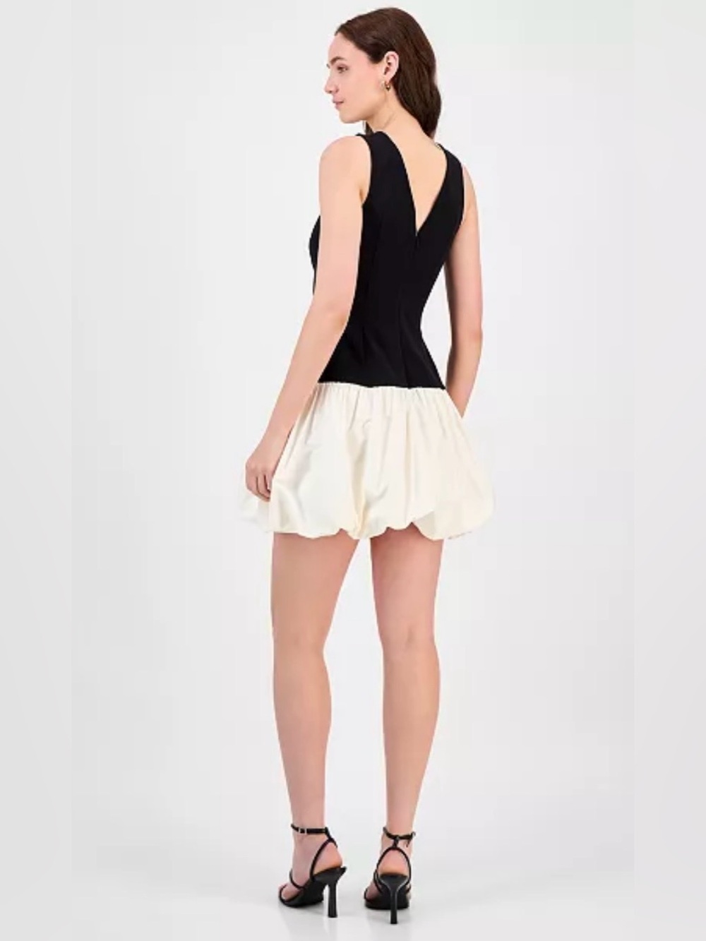 RACHEL Rachel Roy Black Mini Dress with Gold Label - Picture 3 of 7
